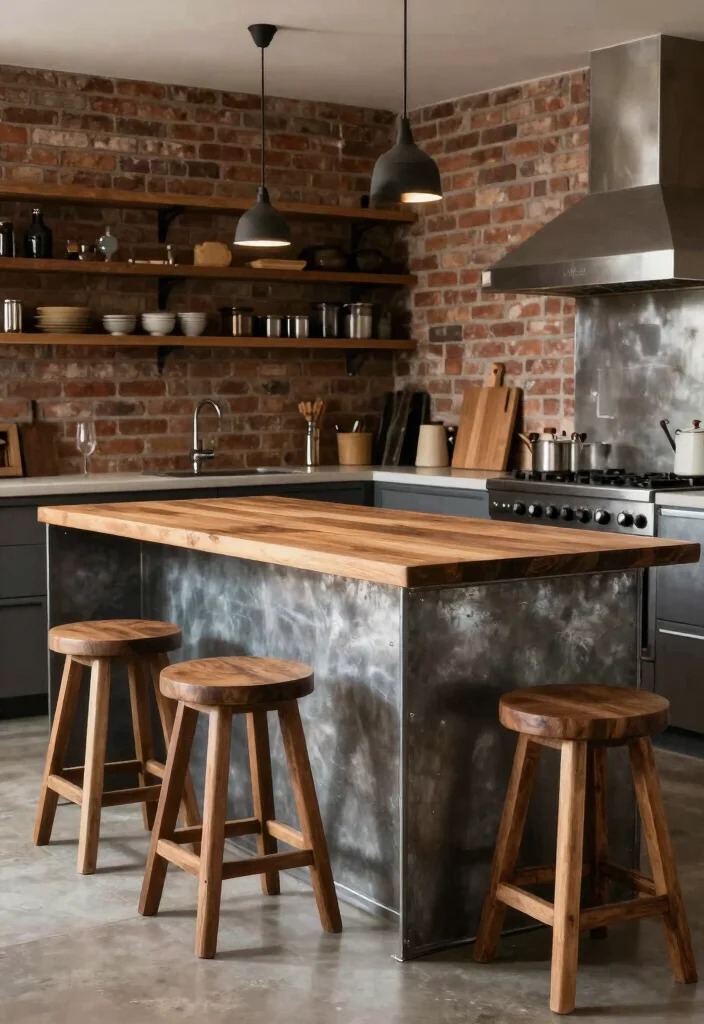 16 Steel Kitchen Cabinets Ideas With Industrial Edge 6 16 Steel Kitchen Cabinets Ideas With Industrial Edge - 6. Rustic Steel Islands 1