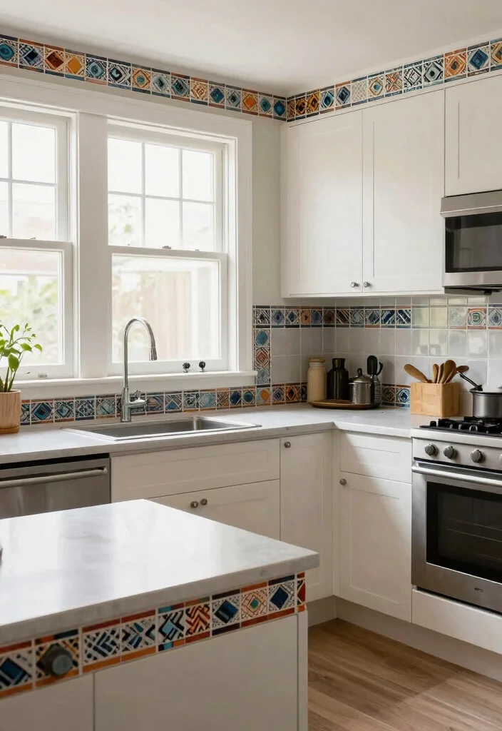 16 Tile Stickers Kitchen Ideas With Budget Friendly Refresh 11 16 Tile Stickers Kitchen Ideas With Budget Friendly Refresh - 11. Statement Borders 1