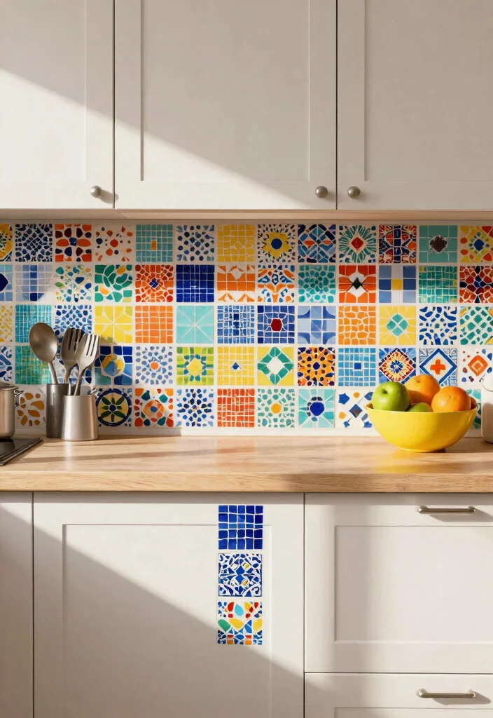 16 Tile Stickers Kitchen Ideas With Budget Friendly Refresh 12 16 Tile Stickers Kitchen Ideas With Budget Friendly Refresh - 12. Colorful Mosaics 1
