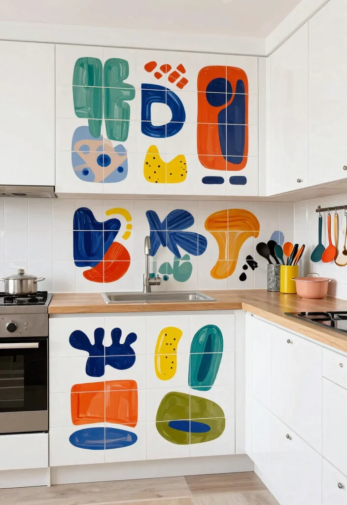 16 Tile Stickers Kitchen Ideas With Budget Friendly Refresh 9 16 Tile Stickers Kitchen Ideas With Budget Friendly Refresh - 9. Graphic Artistry 1