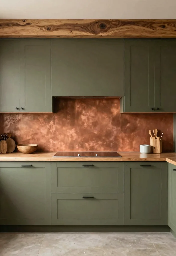 17 Copper Splashback Kitchen Ideas With Warm Shine 8 17 Copper Splashback Kitchen Ideas With Warm Shine - 8. Pairing Copper with Earthy Tones 1