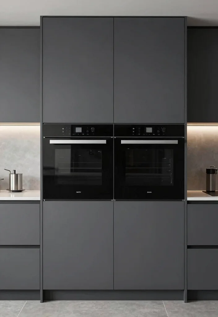 17 Dark Grey Cabinets Kitchen Ideas With Modern Edge 15 17 Dark Grey Cabinets Kitchen Ideas With Modern Edge - 15. Beautifully Integrated Appliances 1