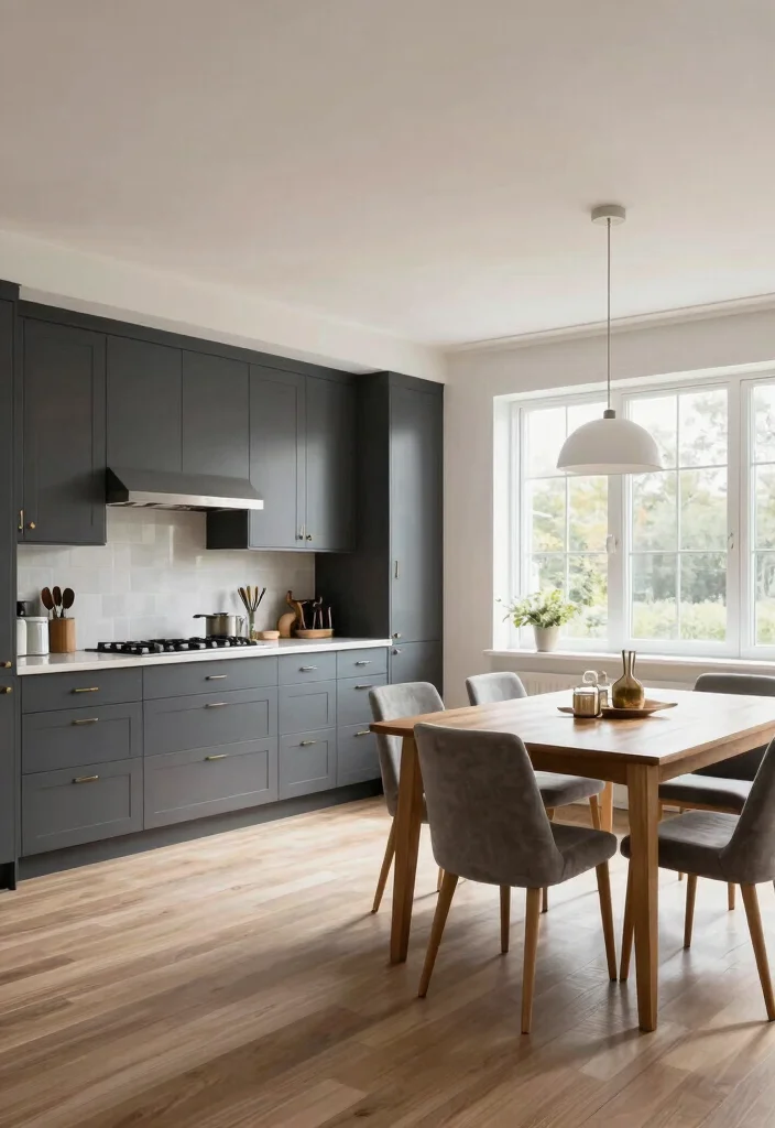 17 Dark Grey Cabinets Kitchen Ideas With Modern Edge 7 17 Dark Grey Cabinets Kitchen Ideas With Modern Edge - 7. Open-Concept Delight 1
