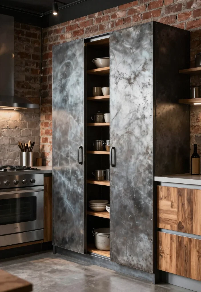 17 Kitchen Pantry Doors Ideas With Stylish Function 11 17 Kitchen Pantry Doors Ideas With Stylish Function - 11. Industrial Chic Doors 1