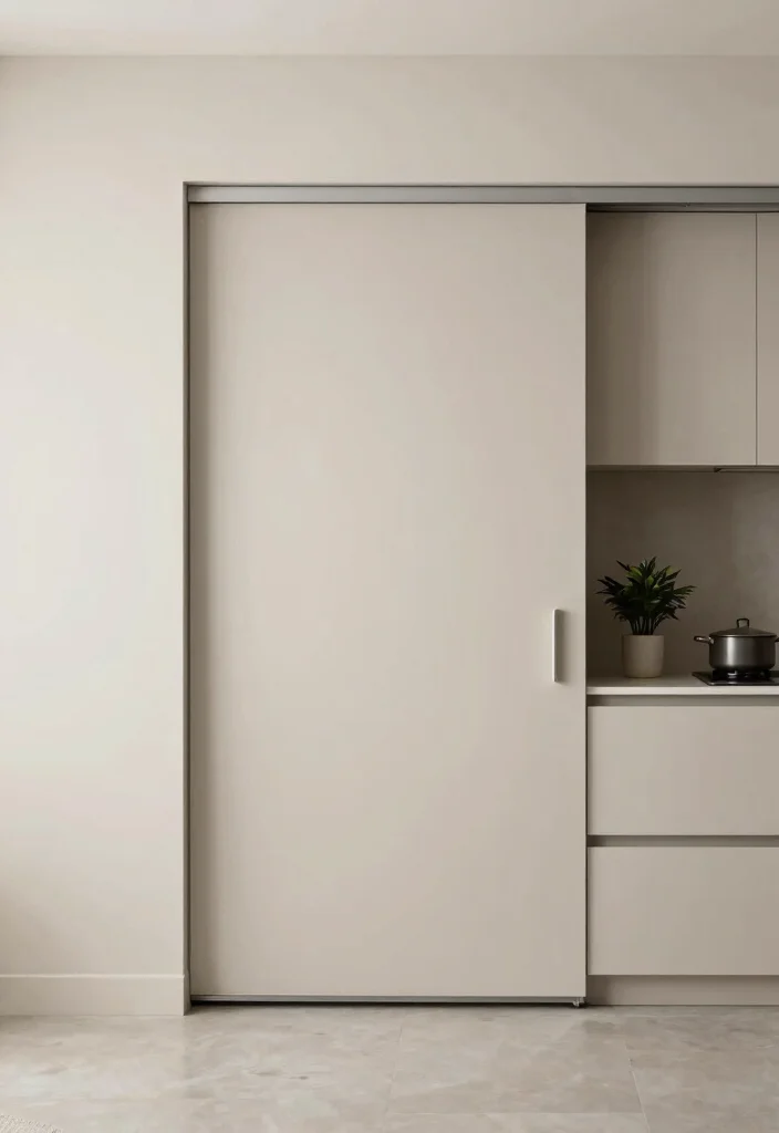 17 Kitchen Pantry Doors Ideas With Stylish Function 4 17 Kitchen Pantry Doors Ideas With Stylish Function - 4. Minimalist Sliding Doors 1