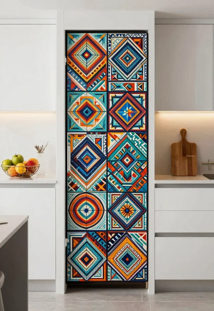 17 Kitchen Pantry Doors Ideas With Stylish Function 6 17 Kitchen Pantry Doors Ideas With Stylish Function - 6. Artistic Patterns and Textures 1