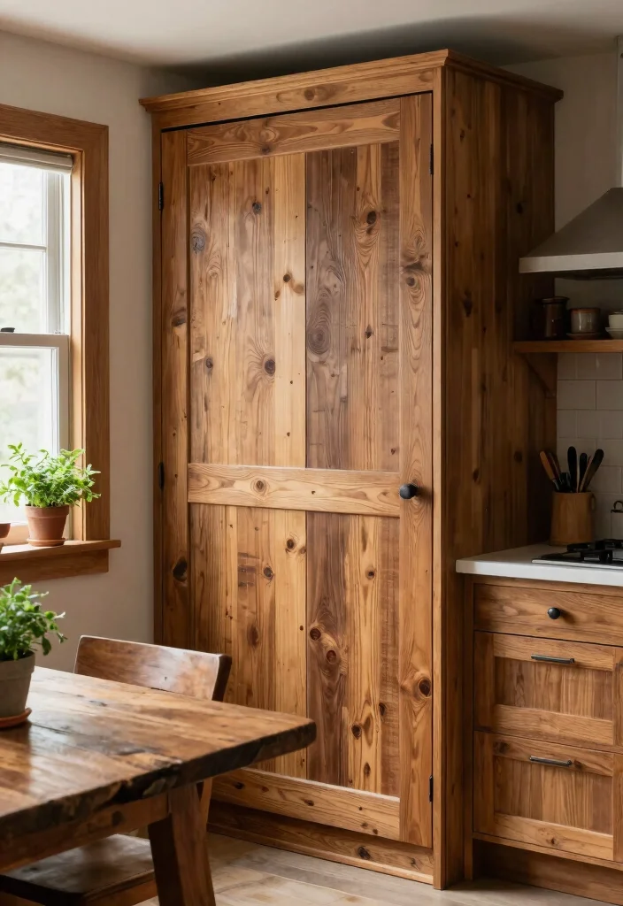 17 Kitchen Pantry Doors Ideas With Stylish Function 9 17 Kitchen Pantry Doors Ideas With Stylish Function - 9. Textured Wood Finishes 1