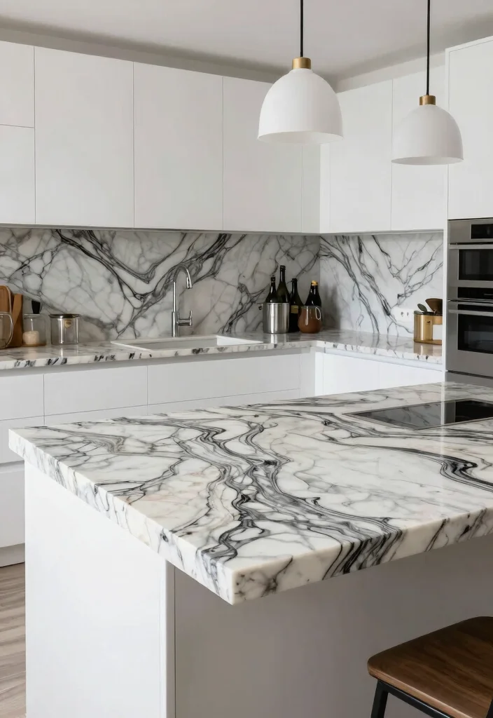 17 Kitchen Quartz Countertops Ideas With Durable Beauty 11 17 Kitchen Quartz Countertops Ideas With Durable Beauty - 11. Quartz with Unique Patterns for an Artistic Touch 1