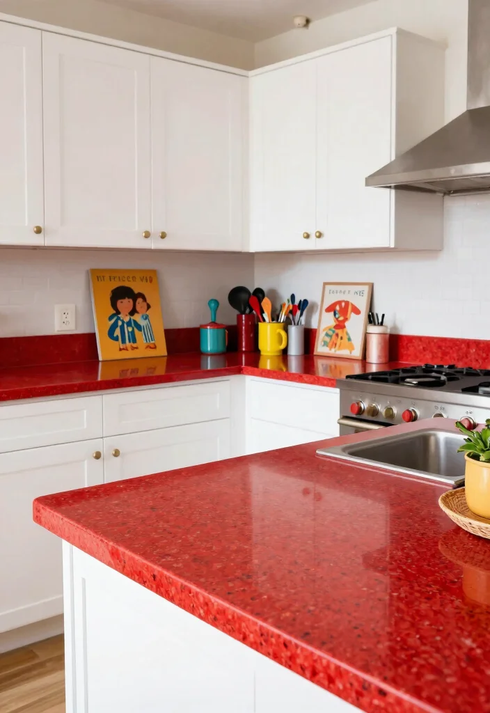 17 Kitchen Quartz Countertops Ideas With Durable Beauty 9 17 Kitchen Quartz Countertops Ideas With Durable Beauty - 9. Bright Colors for a Vibrant Kitchen 1