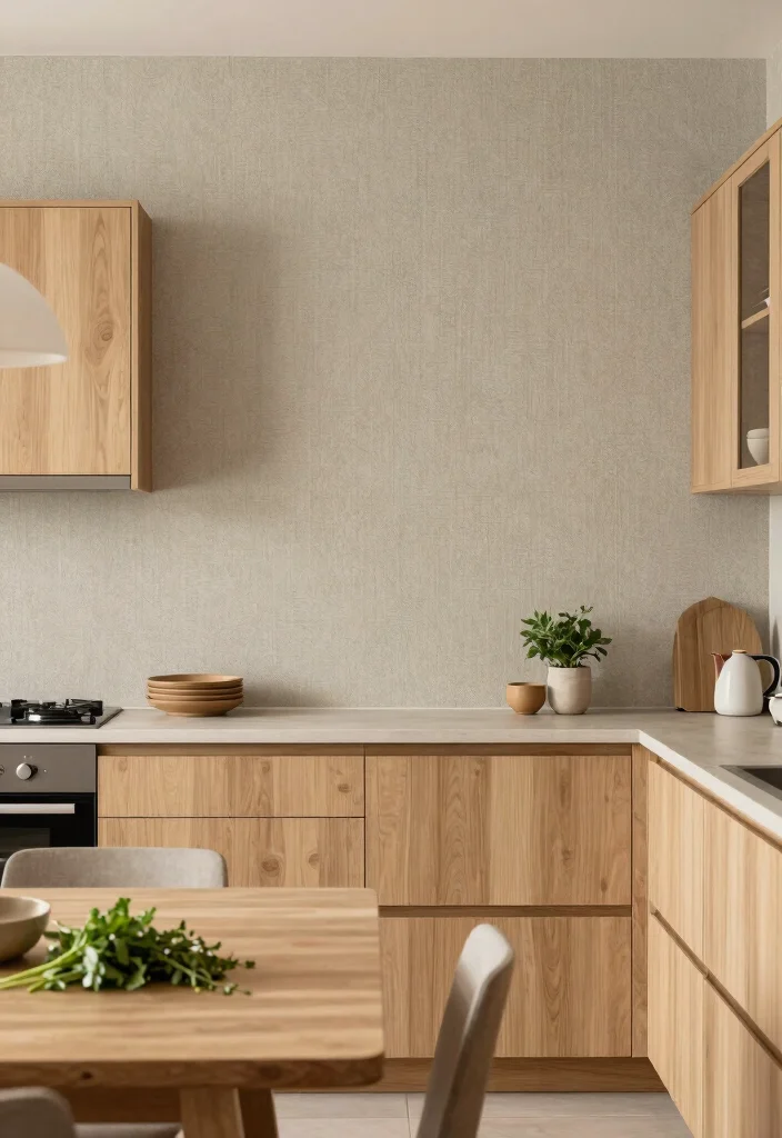 17 Kitchen With Wallpaper Ideas That Add Personality 9 17 Kitchen With Wallpaper Ideas That Add Personality - 9. Textured Grasscloth 1