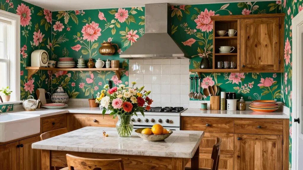 17 Kitchen With Wallpaper Ideas That Add Personality
