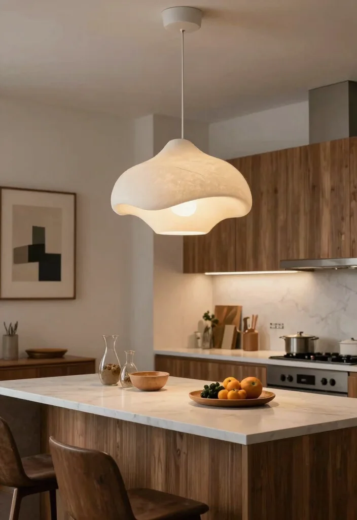 17 Large Pendant Lights Over Kitchen Island Ideas That Make a Statement 14 17 Large Pendant Lights Over Kitchen Island Ideas That Make a Statement - 14. Unique Sculptural Designs 1