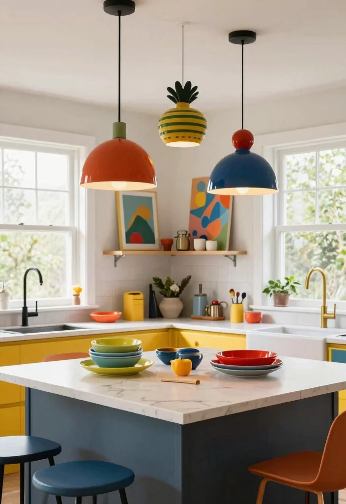 17 Large Pendant Lights Over Kitchen Island Ideas That Make a Statement 16 17 Large Pendant Lights Over Kitchen Island Ideas That Make a Statement - 16. Artistic and Funky Pendant Lights 1