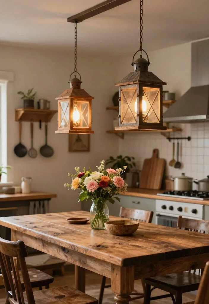 17 Large Pendant Lights Over Kitchen Island Ideas That Make a Statement 6 17 Large Pendant Lights Over Kitchen Island Ideas That Make a Statement - 6. Rustic Lanterns for a Cozy Feel 1