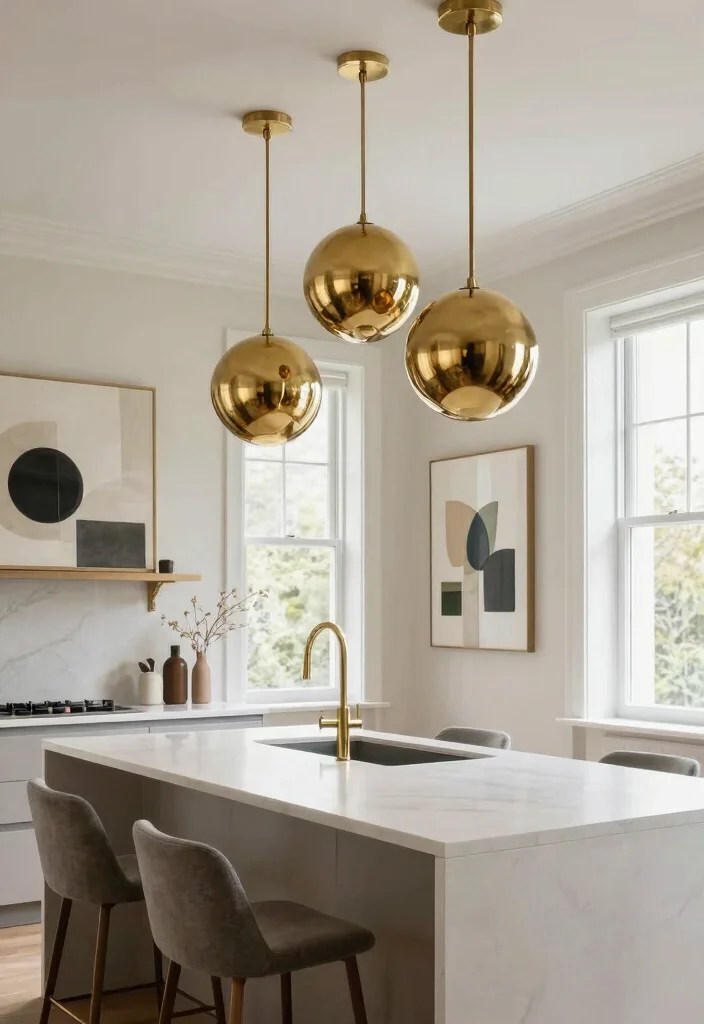 17 Large Pendant Lights Over Kitchen Island Ideas That Make a Statement 7 17 Large Pendant Lights Over Kitchen Island Ideas That Make a Statement - 7. Spherical Shades for Chic Elegance 1