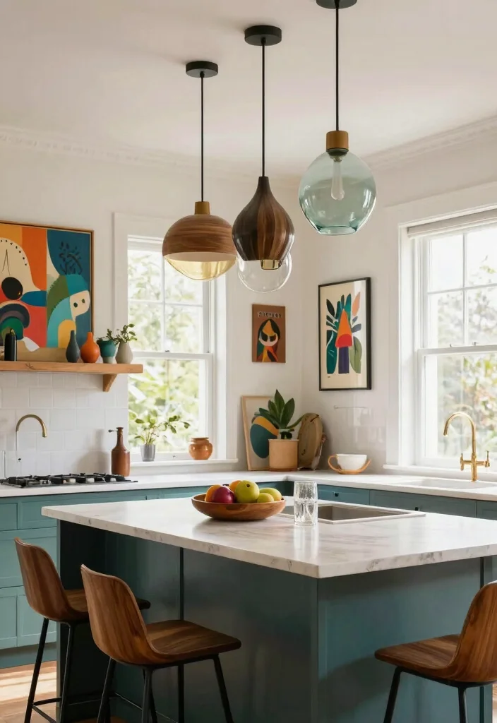 17 Large Pendant Lights Over Kitchen Island Ideas That Make a Statement 8 17 Large Pendant Lights Over Kitchen Island Ideas That Make a Statement - 8. Mixed Material Designs for Depth 1