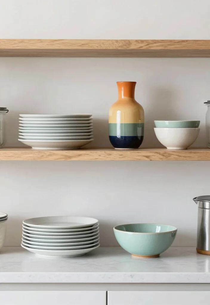 17 Open Shelf Kitchen Ideas With Airy Display 12 17 Open Shelf Kitchen Ideas With Airy Display - 12. Practical and Pretty Mix 1