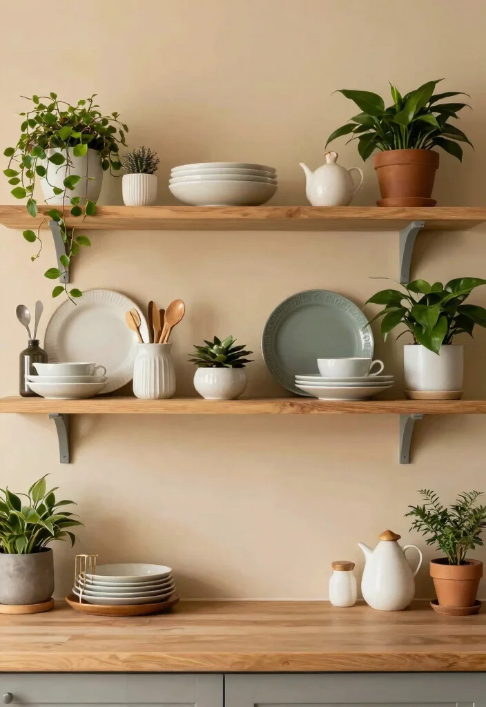 17 Open Shelf Kitchen Ideas With Airy Display 14 17 Open Shelf Kitchen Ideas With Airy Display - 14. Artistic Arrangements 1