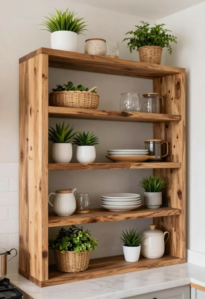 17 Open Shelf Kitchen Ideas With Airy Display 17 17 Open Shelf Kitchen Ideas With Airy Display - 17. Eco-Friendly Open Shelving 1