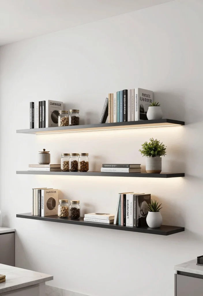 17 Open Shelf Kitchen Ideas With Airy Display 2 17 Open Shelf Kitchen Ideas With Airy Display - 2. Floating Shelves for a Sleek Look 1