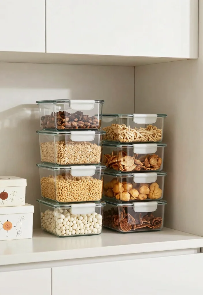 17 Open Shelf Kitchen Ideas With Airy Display 9 17 Open Shelf Kitchen Ideas With Airy Display - 9. Stackable Storage Solutions 1