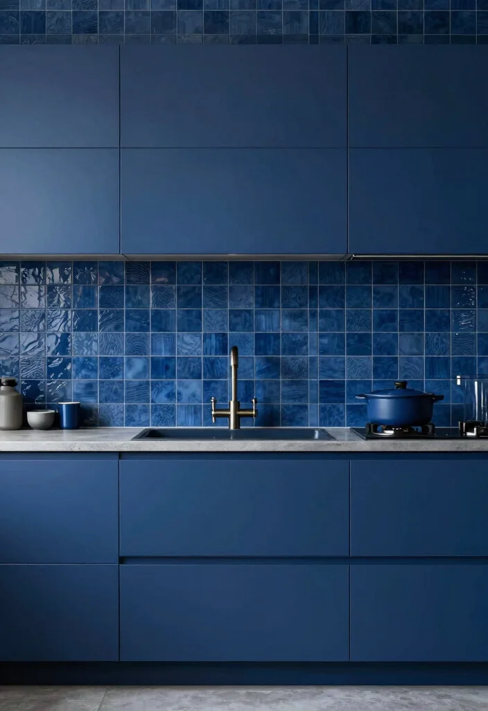 17 Painted Kitchen Tiles Ideas With Creative Color 11 17 Painted Kitchen Tiles Ideas With Creative Color - 11. Monochromatic Tile Designs 1