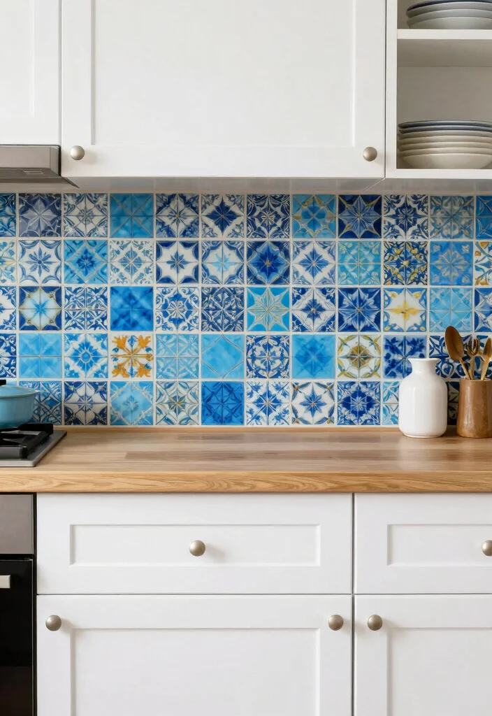 17 Painted Kitchen Tiles Ideas With Creative Color 14 17 Painted Kitchen Tiles Ideas With Creative Color - 14. Colorful Grout Lines 1