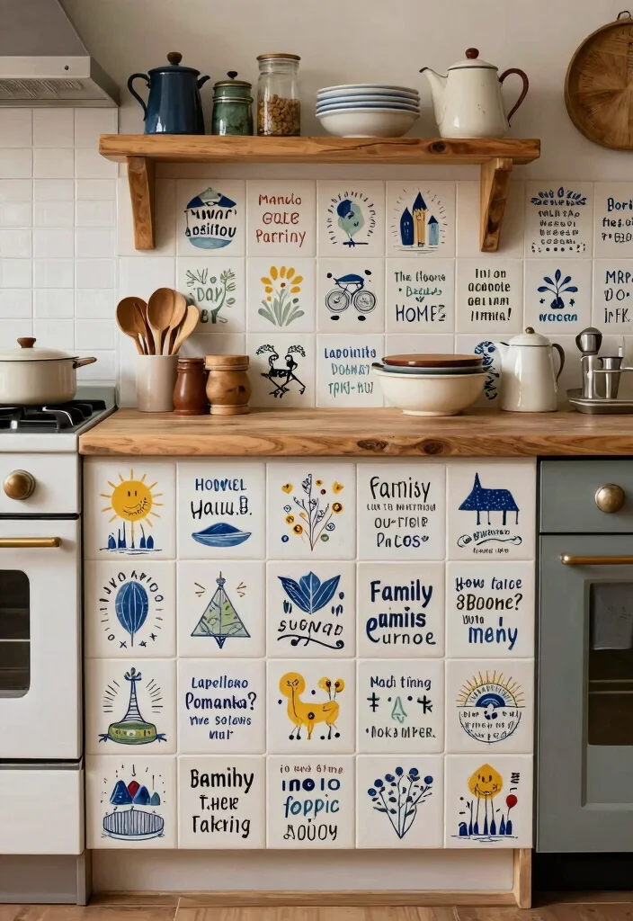 17 Painted Kitchen Tiles Ideas With Creative Color 17 17 Painted Kitchen Tiles Ideas With Creative Color - 17. Custom Painted Designs 1