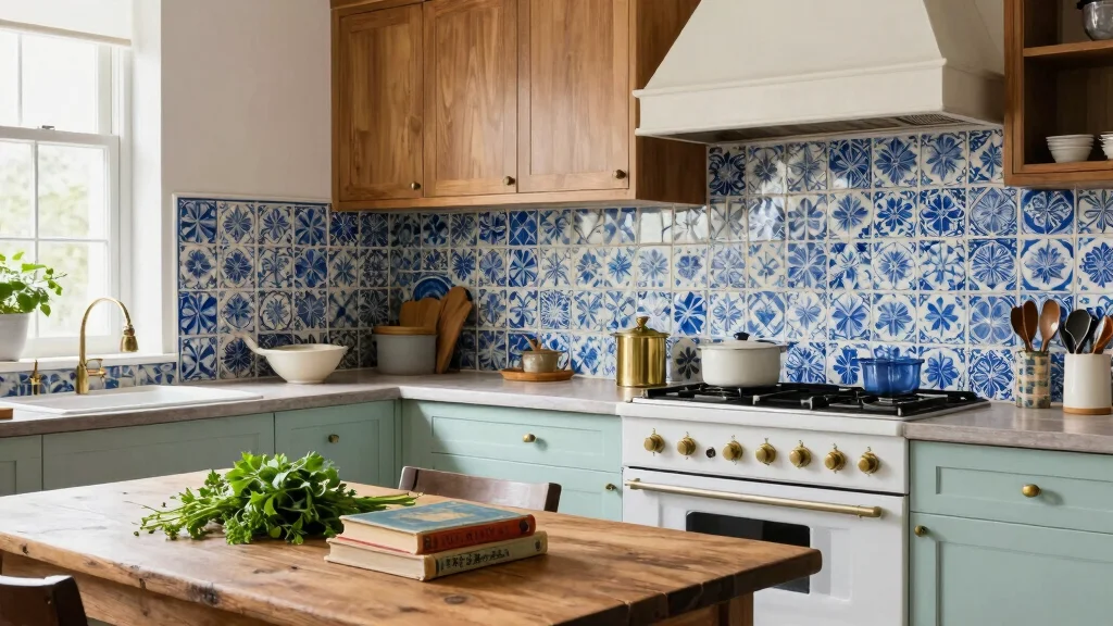 17 Painted Kitchen Tiles Ideas With Creative Color