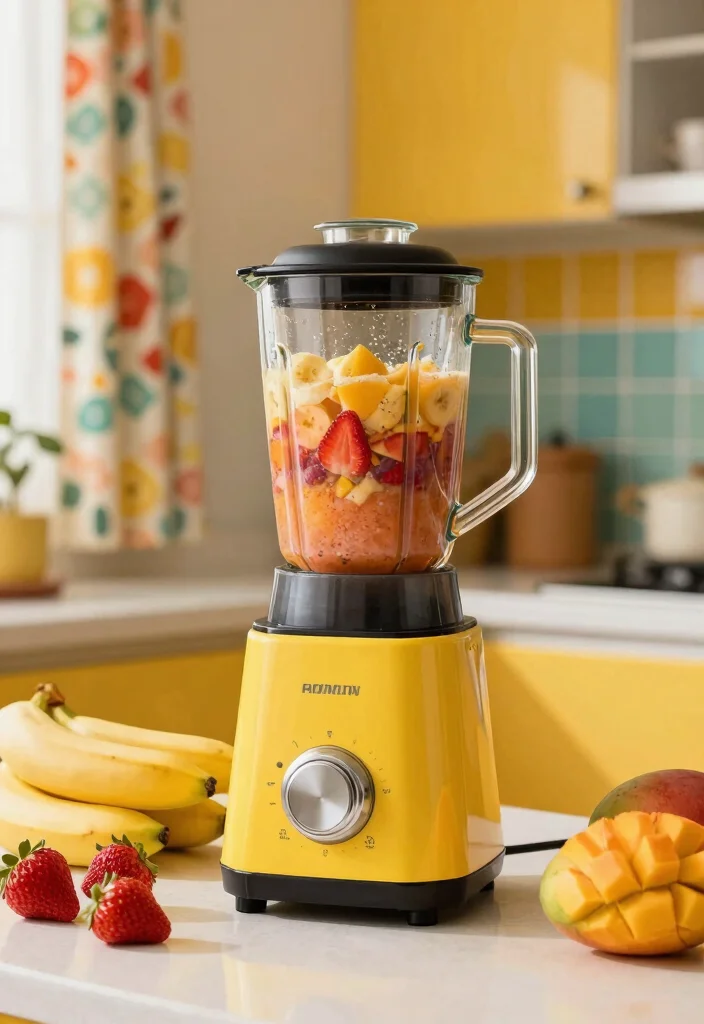 17 Retro Kitchen Appliances Ideas With Vintage Flair 3 17 Retro Kitchen Appliances Ideas With Vintage Flair - 3. The Vibrant Blender 1