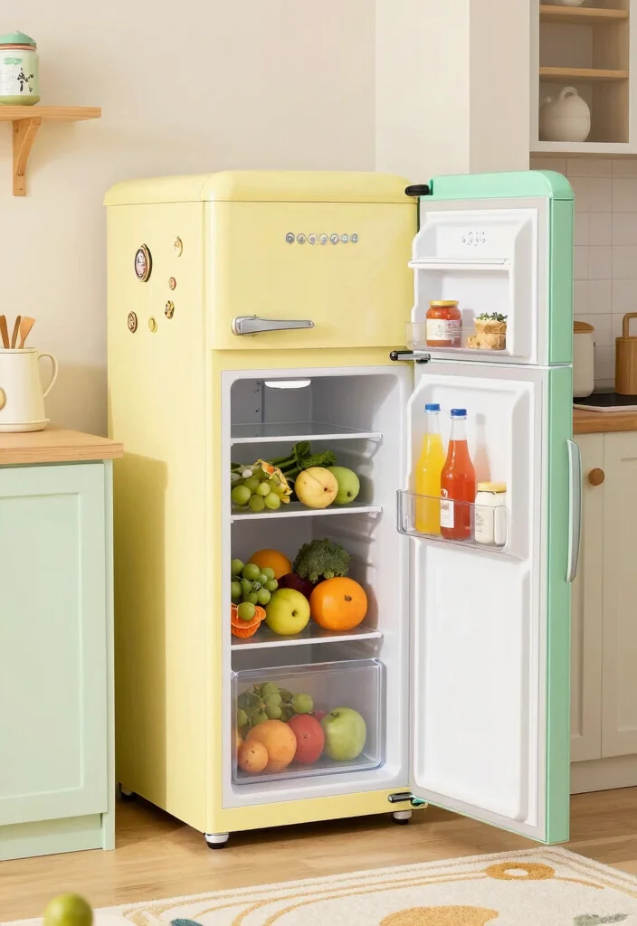 17 Retro Kitchen Appliances Ideas With Vintage Flair 5 17 Retro Kitchen Appliances Ideas With Vintage Flair - 5. The Classic Refrigerator 1