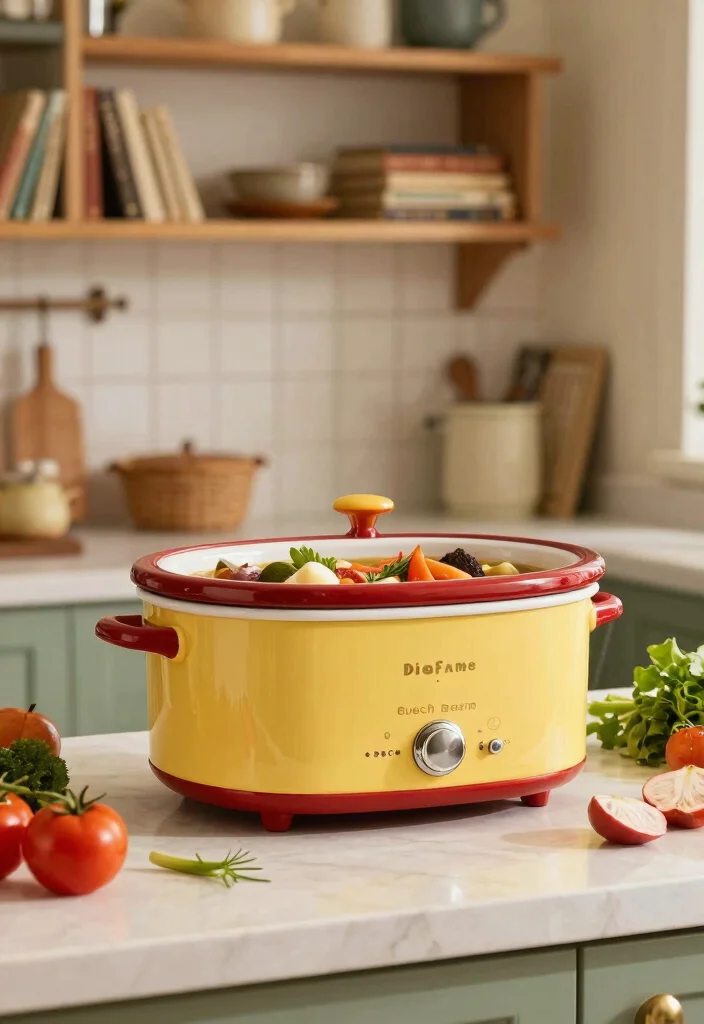 17 Retro Kitchen Appliances Ideas With Vintage Flair 7 17 Retro Kitchen Appliances Ideas With Vintage Flair - 7. The Classic Slow Cooker 1