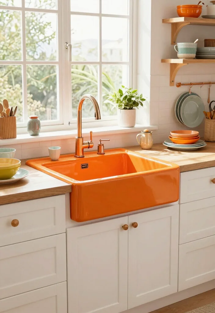 17 Sink Design Kitchen Ideas With Functional Style - 12. Colorful Sinks 1