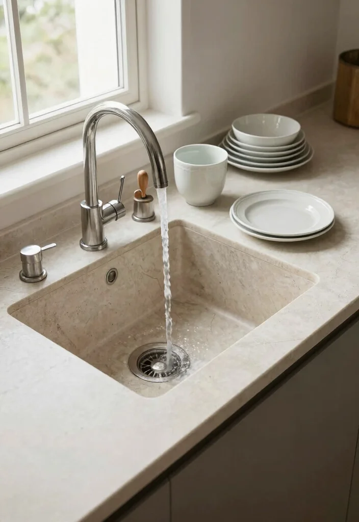 17 Sink Design Kitchen Ideas With Functional Style - 13. Integrated Drainboard Sink 1