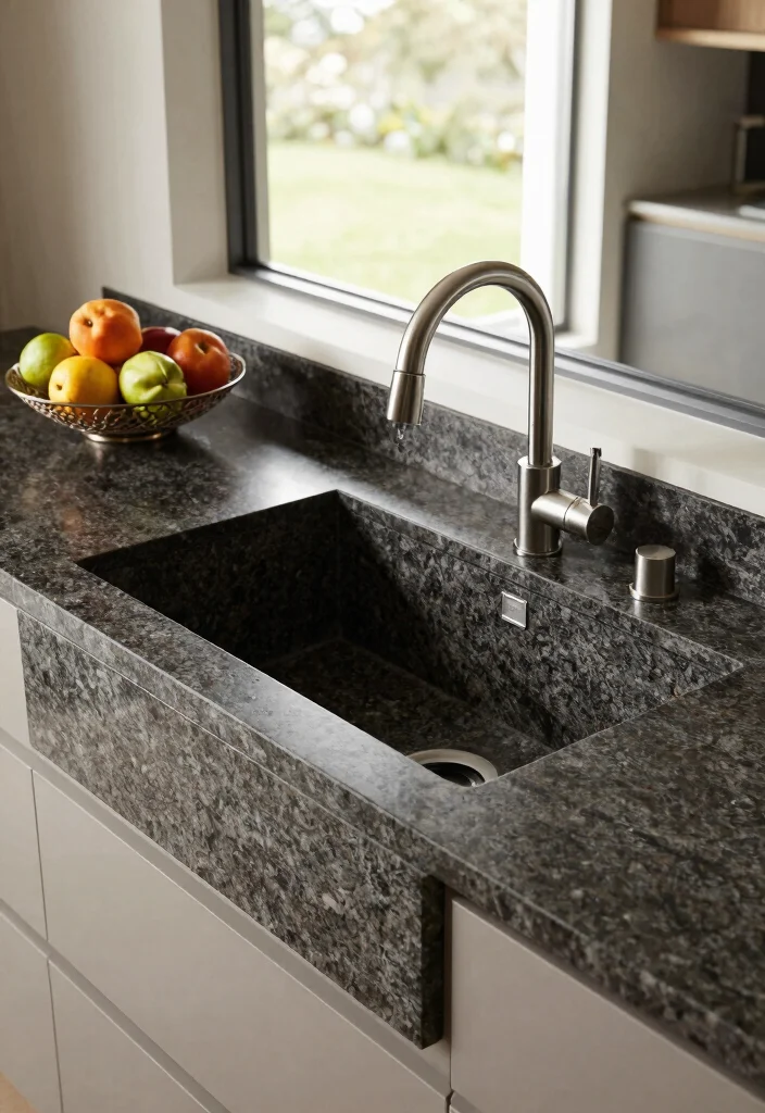 17 Sink Design Kitchen Ideas With Functional Style - 5. Composite Granite Sink 1