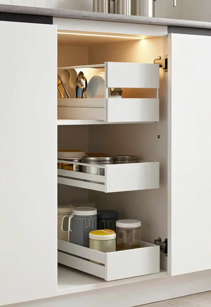 17 Slim Shaker Cabinets Kitchen Ideas With Modern Lines 13 17 Slim Shaker Cabinets Kitchen Ideas With Modern Lines - 13. Customizable Cabinet Interiors 1