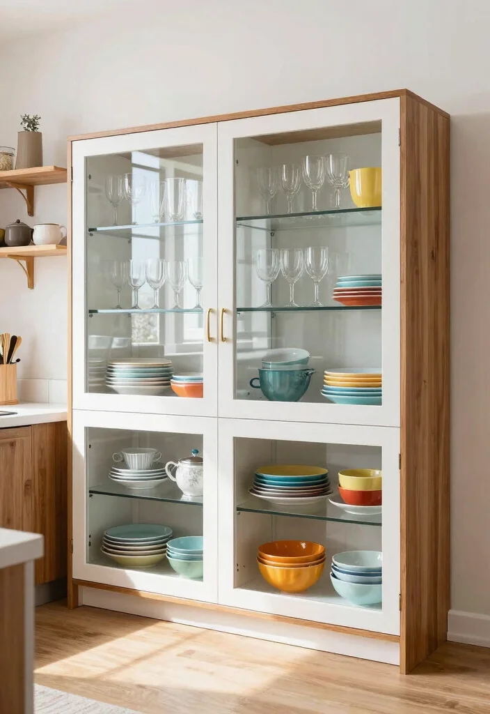 17 Slim Shaker Cabinets Kitchen Ideas With Modern Lines 4 17 Slim Shaker Cabinets Kitchen Ideas With Modern Lines - 4. Glass-Front Cabinets 1