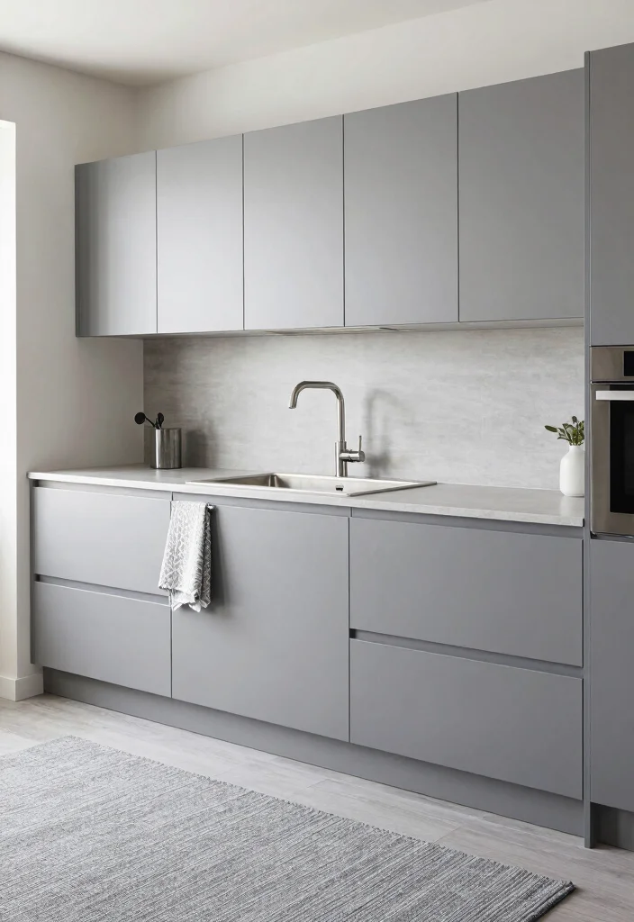 17 Slim Shaker Cabinets Kitchen Ideas With Modern Lines 5 17 Slim Shaker Cabinets Kitchen Ideas With Modern Lines - 5. Monochrome Magic 1