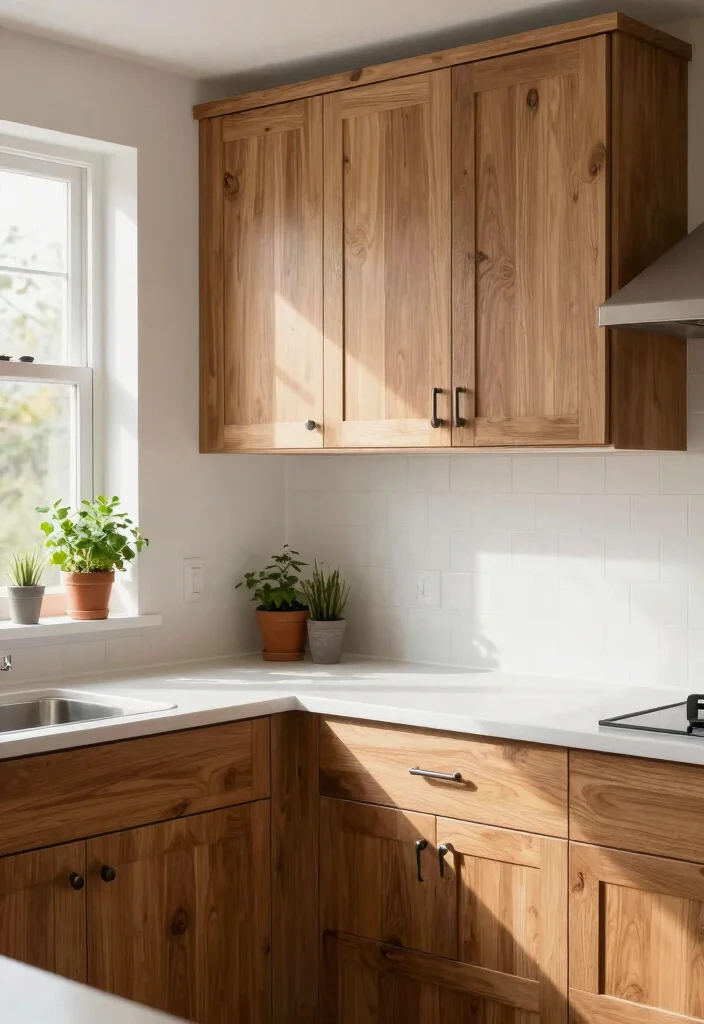 17 Slim Shaker Cabinets Kitchen Ideas With Modern Lines 7 17 Slim Shaker Cabinets Kitchen Ideas With Modern Lines - 7. Natural Wood Finishes 1