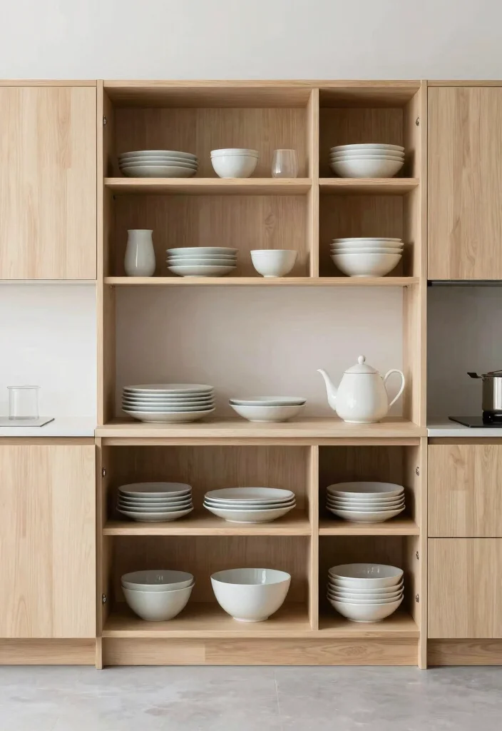 17 Slim Shaker Cabinets Kitchen Ideas With Modern Lines 8 17 Slim Shaker Cabinets Kitchen Ideas With Modern Lines - 8. Minimalist Open Shelving 1