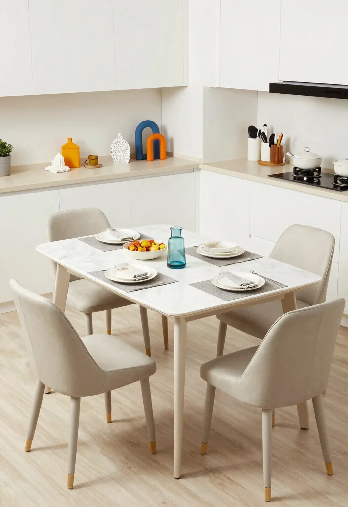 17 Small Kitchen Table Ideas That Fit Every Space 11 17 Small Kitchen Table Ideas That Fit Every Space - 11. Rectangular Tables for Efficiency 1