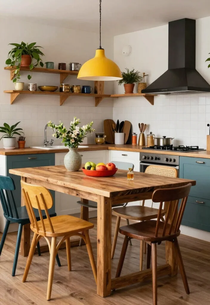 17 Small Kitchen Table Ideas That Fit Every Space 13 17 Small Kitchen Table Ideas That Fit Every Space - 13. Mix and Match Styles 1