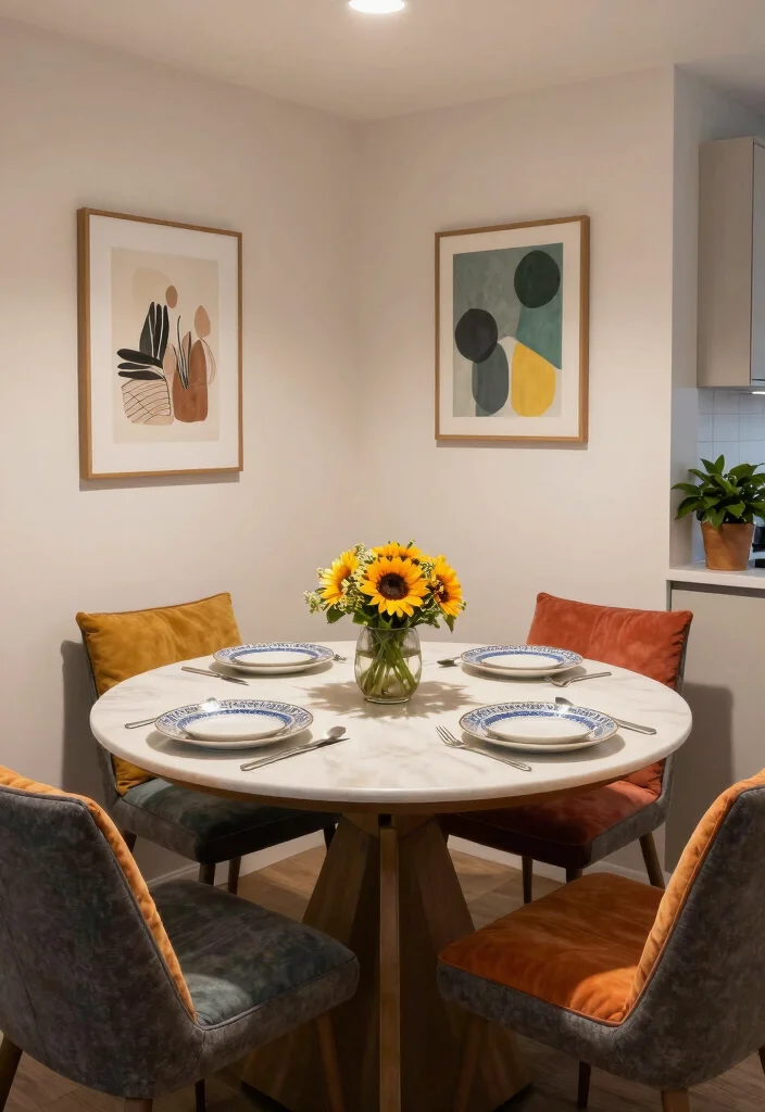 17 Small Kitchen Table Ideas That Fit Every Space 2 17 Small Kitchen Table Ideas That Fit Every Space - 2. Round Tables for Cozy Gatherings 1