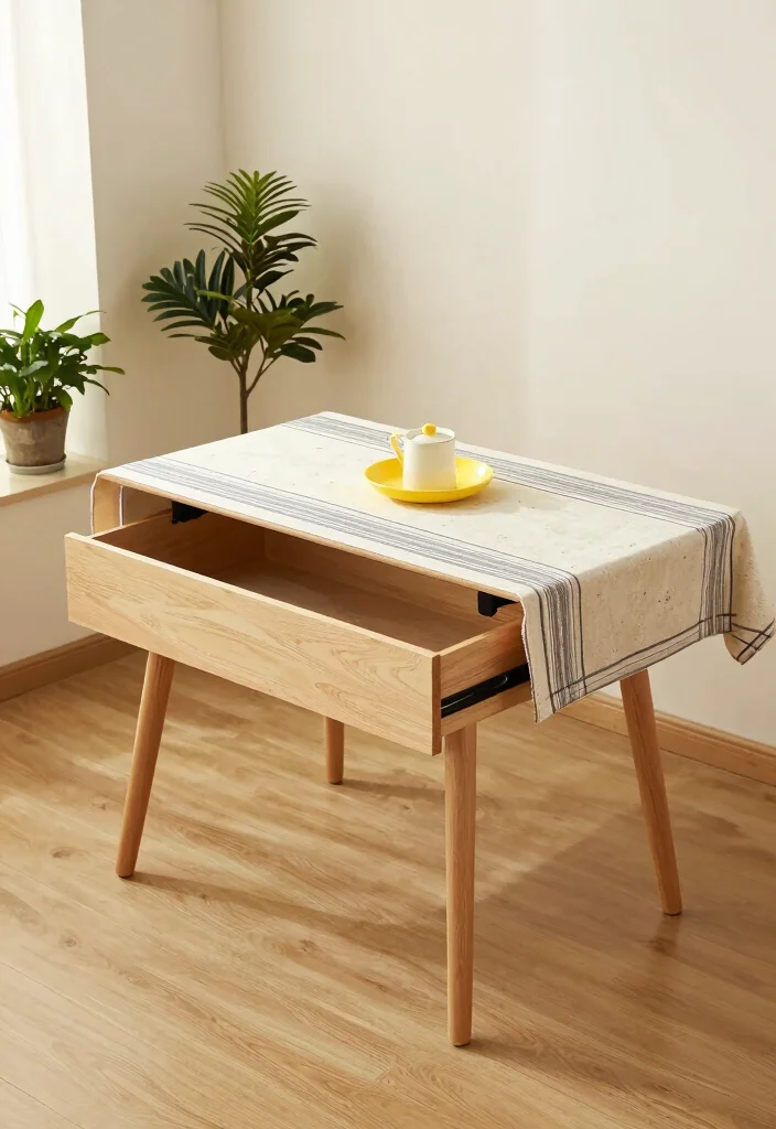 17 Small Kitchen Table Ideas That Fit Every Space 8 17 Small Kitchen Table Ideas That Fit Every Space - 8. Tiny Tables with Hidden Storage 1