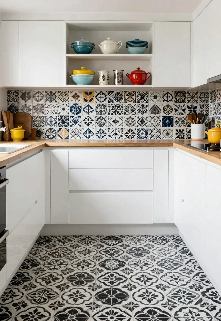 18 Black Tiles Kitchen Ideas With Dramatic Contrast 11 18 Black Tiles Kitchen Ideas With Dramatic Contrast - 11. Patterns with Black Tiles 1