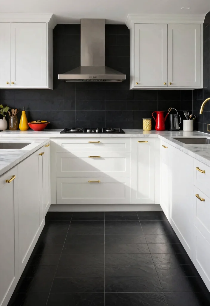 18 Black Tiles Kitchen Ideas With Dramatic Contrast 2 18 Black Tiles Kitchen Ideas With Dramatic Contrast - 2. Matte Black Tiles for a Bold Look 1