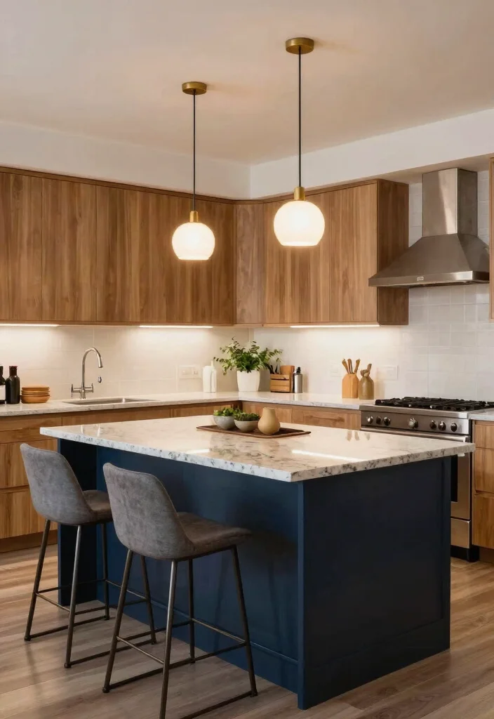 18 Cappuccino Kitchen Cabinets Ideas With Soft Warm Tone 5 18 Cappuccino Kitchen Cabinets Ideas With Soft Warm Tone - 5. Statement Island with Contrast 1