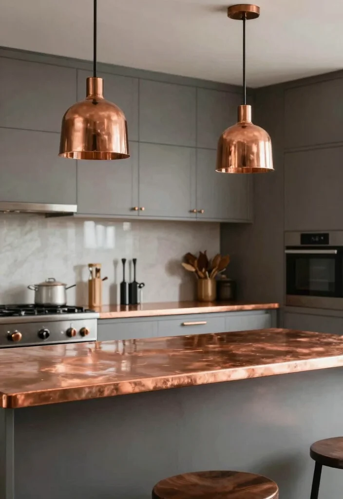 18 Copper Countertops Kitchen Ideas With Bold Character - 15. Copper Accents Beyond Countertops 1