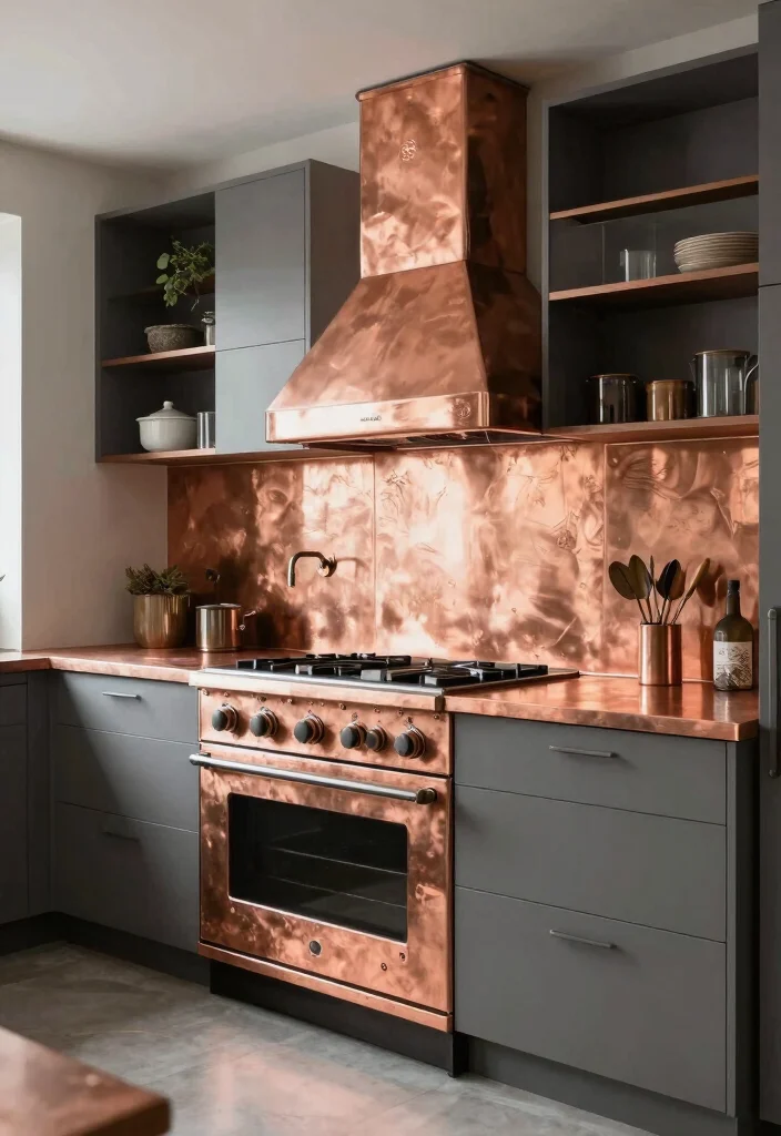 18 Copper Countertops Kitchen Ideas With Bold Character - 17. Perfect Mix of Old and New 1