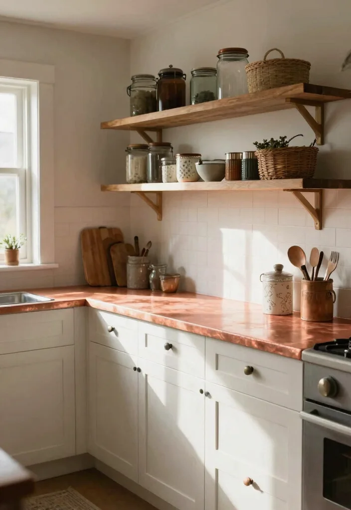 18 Copper Countertops Kitchen Ideas With Bold Character - 4. Cozy Country Vibes 1